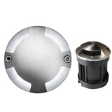Modern Round Waterproof LED Recessed Step Lights for Outdoor Garden Deck and Pathway Lighting
