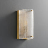 Modern Rounded Opaque Glass Wall Sconce with Antique Brass Finish Interior Lighting