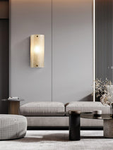 Modern Rounded Opaque Glass Wall Sconce with Antique Brass Finish Interior Lighting