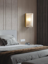 Modern Rounded Opaque Glass Wall Sconce with Antique Brass Finish Interior Lighting