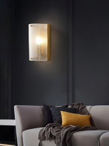 Modern Rounded Opaque Glass Wall Sconce with Antique Brass Finish Interior Lighting