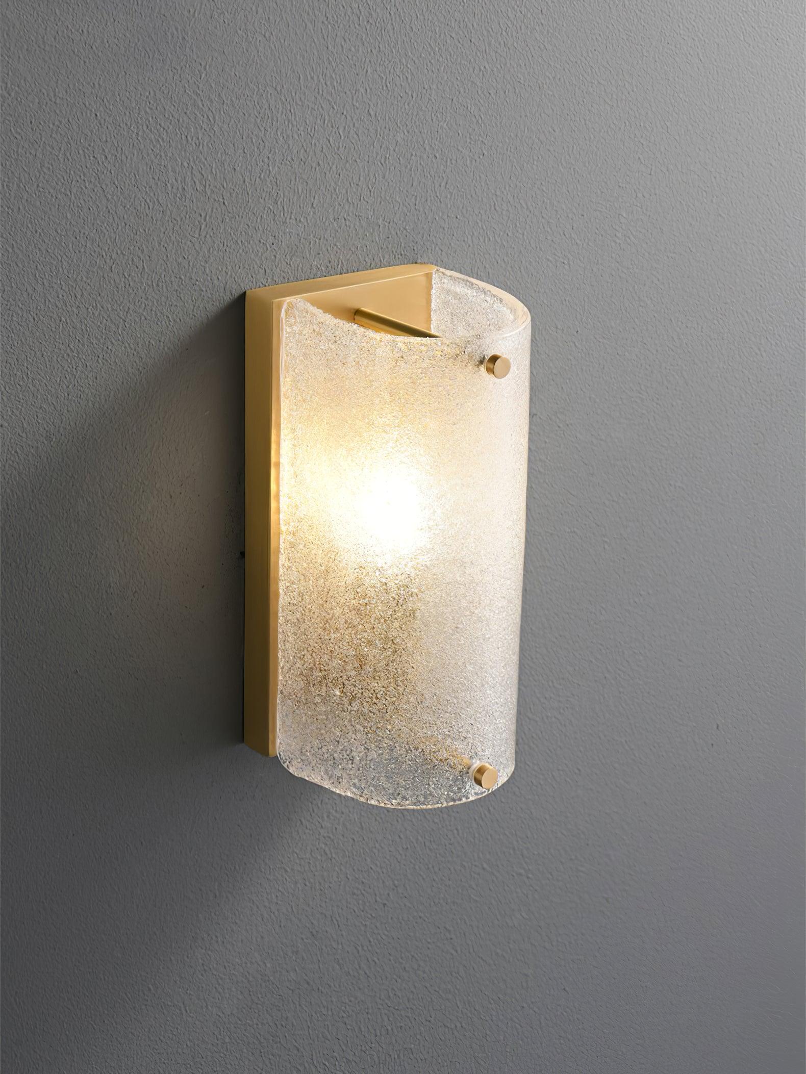Modern Rounded Opaque Glass Wall Sconce with Antique Brass Finish Interior Lighting