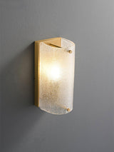 Modern Rounded Opaque Glass Wall Sconce with Antique Brass Finish Interior Lighting