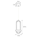 Modern Rounded Rectangle LED Pendant Light Fixture for Kitchen Island and Living Room