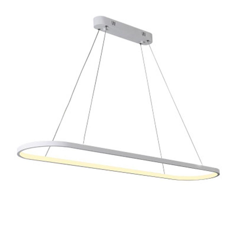 Modern Rounded Rectangle LED Pendant Light for Kitchen Island Acrylic Nordic Hanging Lamp