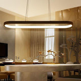 Modern Rounded Rectangle LED Pendant Light for Kitchen Island Acrylic Nordic Hanging Lamp
