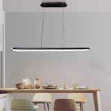 Modern Rounded Rectangle LED Pendant Light for Kitchen Island Acrylic Nordic Hanging Lamp