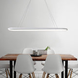 Modern Rounded Rectangle LED Pendant Light for Kitchen Island Acrylic Nordic Hanging Lamp