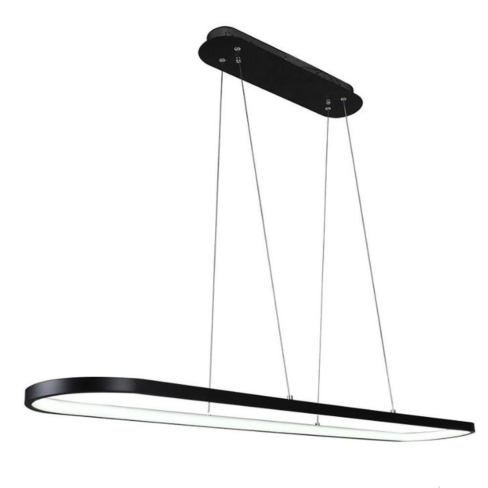 Modern Rounded Rectangle LED Pendant Light for Kitchen Island Acrylic Nordic Hanging Lamp