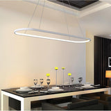 Modern Rounded Rectangle LED Pendant Light for Kitchen Island Acrylic Nordic Hanging Lamp