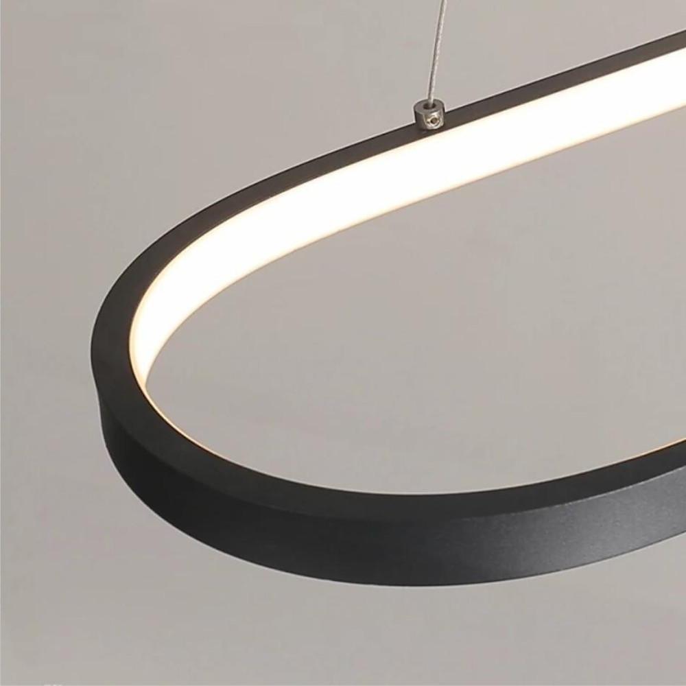 Modern Rounded Rectangle LED Pendant Light for Kitchen Island Acrylic Nordic Hanging Lamp