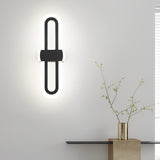 Modern Rounded Rectangular LED Wall Sconce Minimalist Iron Wall Light for Living Room and Bedroom