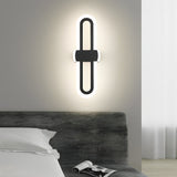 Modern Rounded Rectangular LED Wall Sconce Minimalist Iron Wall Light for Living Room and Bedroom