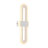 Modern Rounded Rectangular LED Wall Sconce Minimalist Iron Wall Light for Living Room and Bedroom