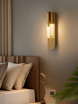 Modern Rousseau LED Wall Lamp Minimalist Indoor Sconce for Hallway and Living Room Gold Black Finish