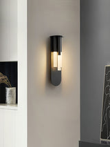 Modern Rousseau LED Wall Lamp Minimalist Indoor Sconce for Hallway and Living Room Gold Black Finish