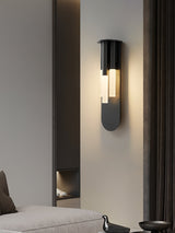 Modern Rousseau LED Wall Lamp Minimalist Indoor Sconce for Hallway and Living Room Gold Black Finish