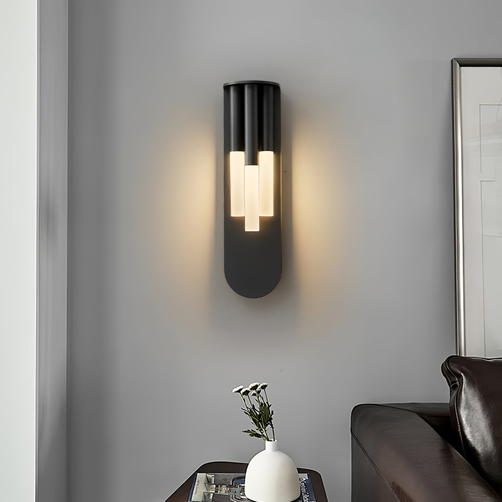 Modern Rousseau LED Wall Lamp Minimalist Indoor Sconce for Hallway and Living Room Gold Black Finish