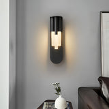 Modern Rousseau LED Wall Lamp Minimalist Indoor Sconce for Hallway and Living Room Gold Black Finish