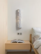 Modern Rustic Bark Textured LED Wall Sconce Resin Interior Bracket Light