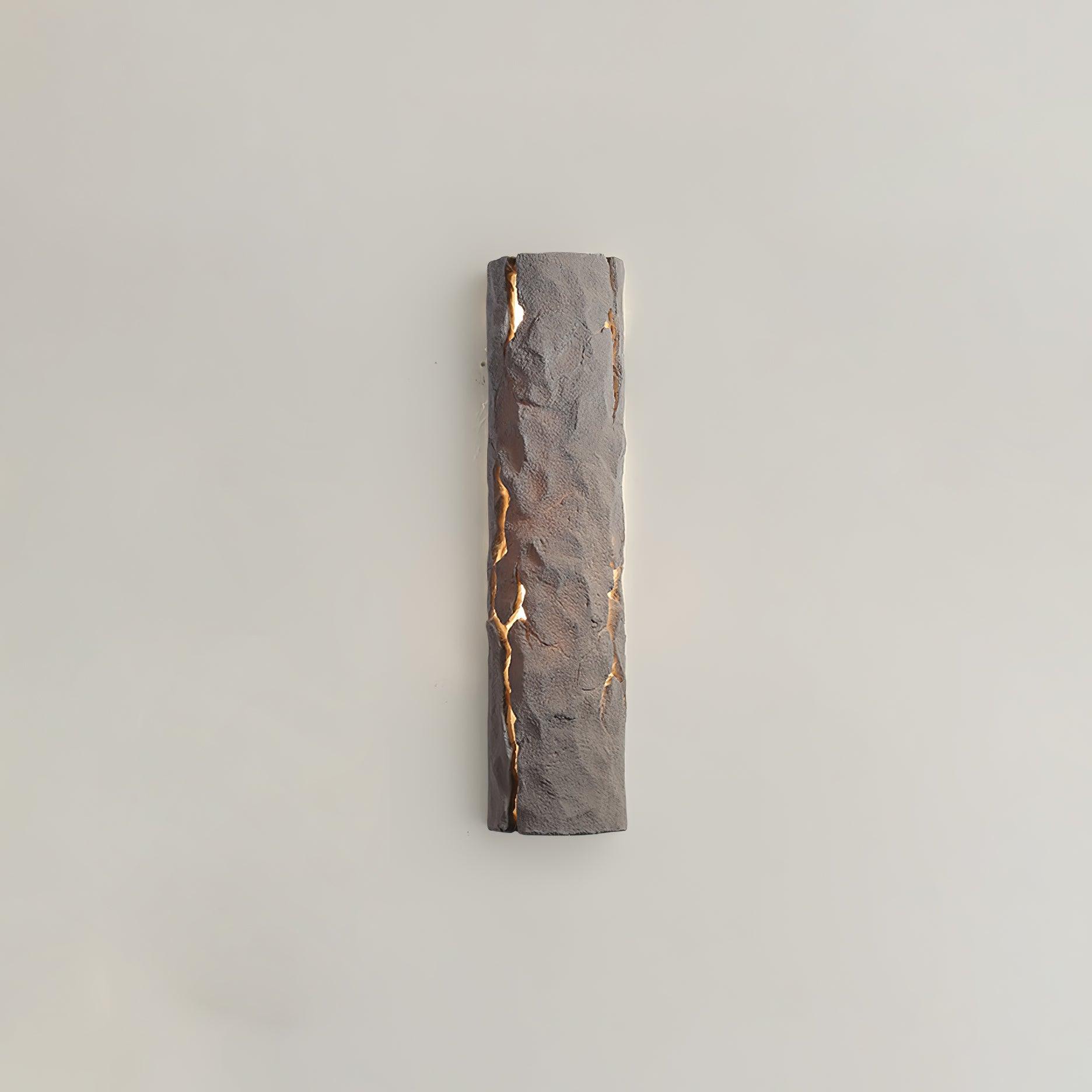Modern Rustic Bark Textured LED Wall Sconce Resin Interior Bracket Light