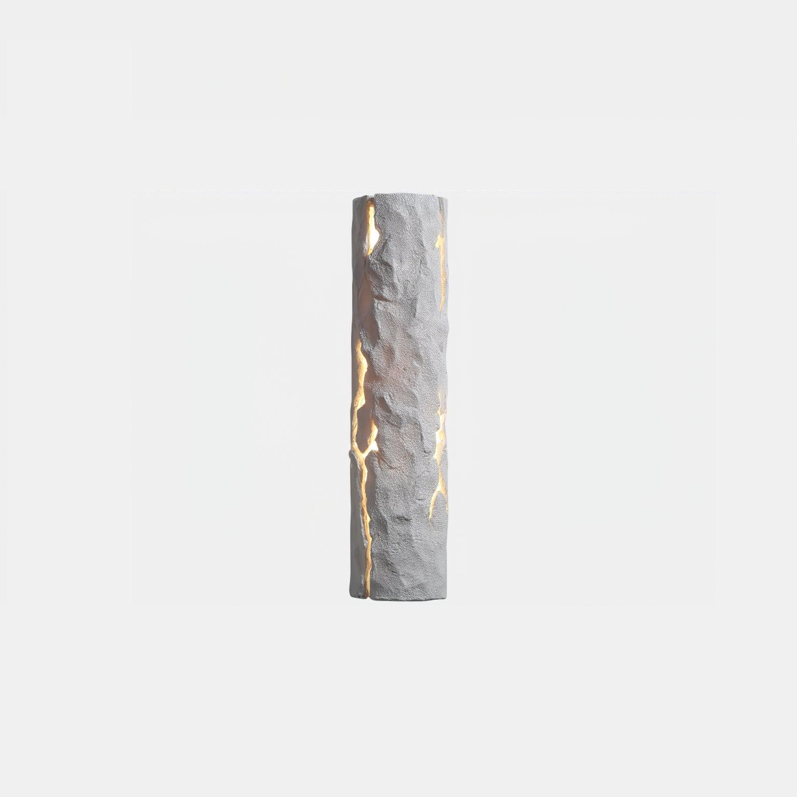 Modern Rustic Bark Textured LED Wall Sconce Resin Interior Bracket Light