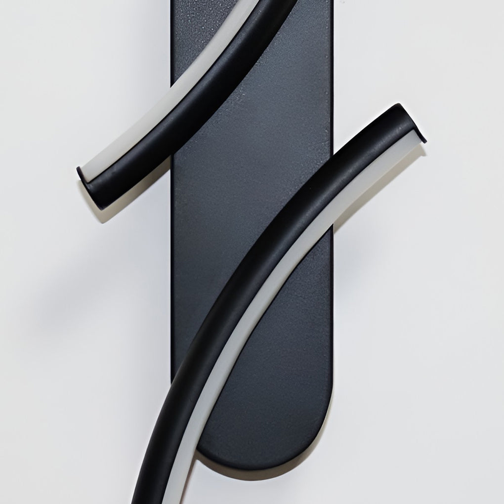 Modern S Shaped LED Wall Sconce Creative Three Color Dimmable Minimalist Wall Light