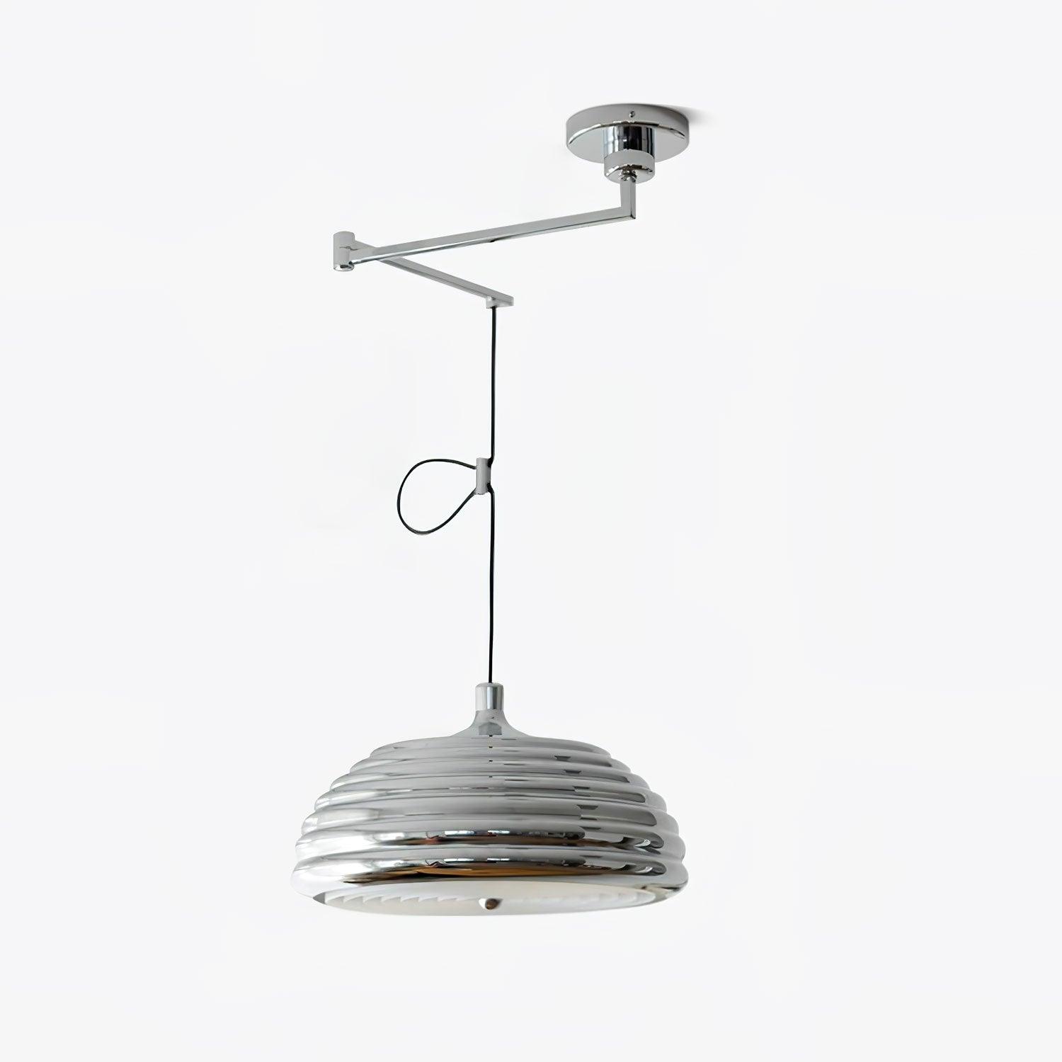 Modern Saturno Chrome Adjustable Pendant Lamp Polished Ceiling Lighting Fixture