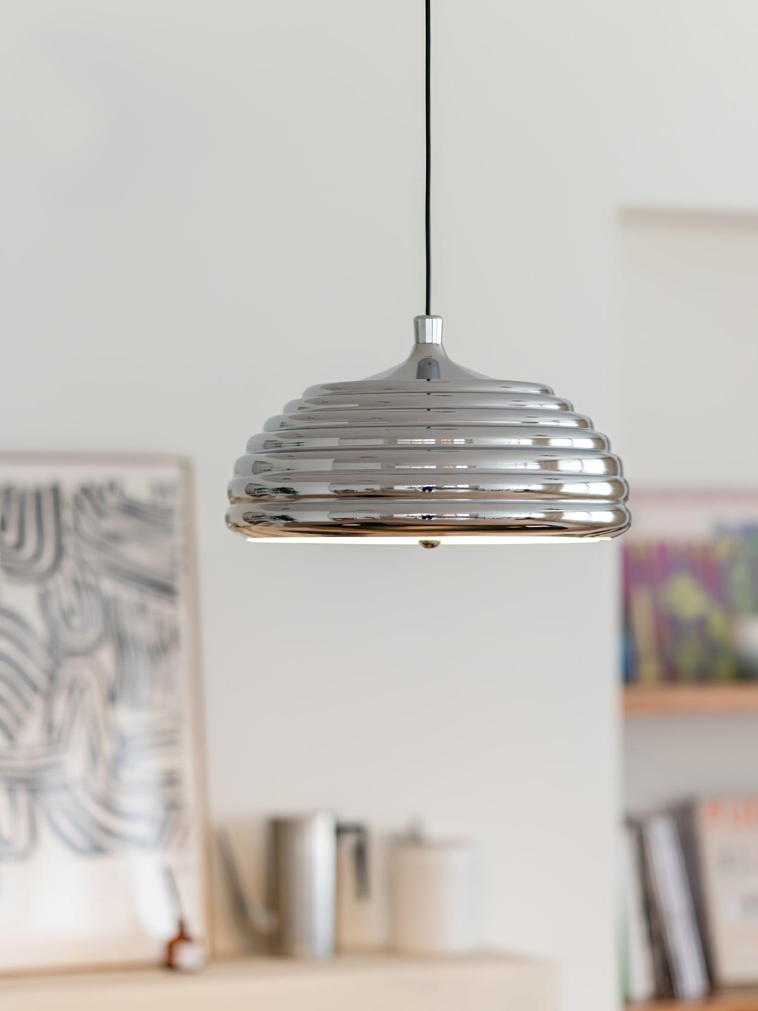 Modern Saturno Chrome Adjustable Pendant Lamp Polished Ceiling Lighting Fixture