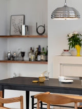 Modern Saturno Chrome Adjustable Pendant Lamp Polished Ceiling Lighting Fixture