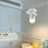 Modern Sculpted Resin and Glass Globe Pendant Lamp Contemporary Droplight Fixture