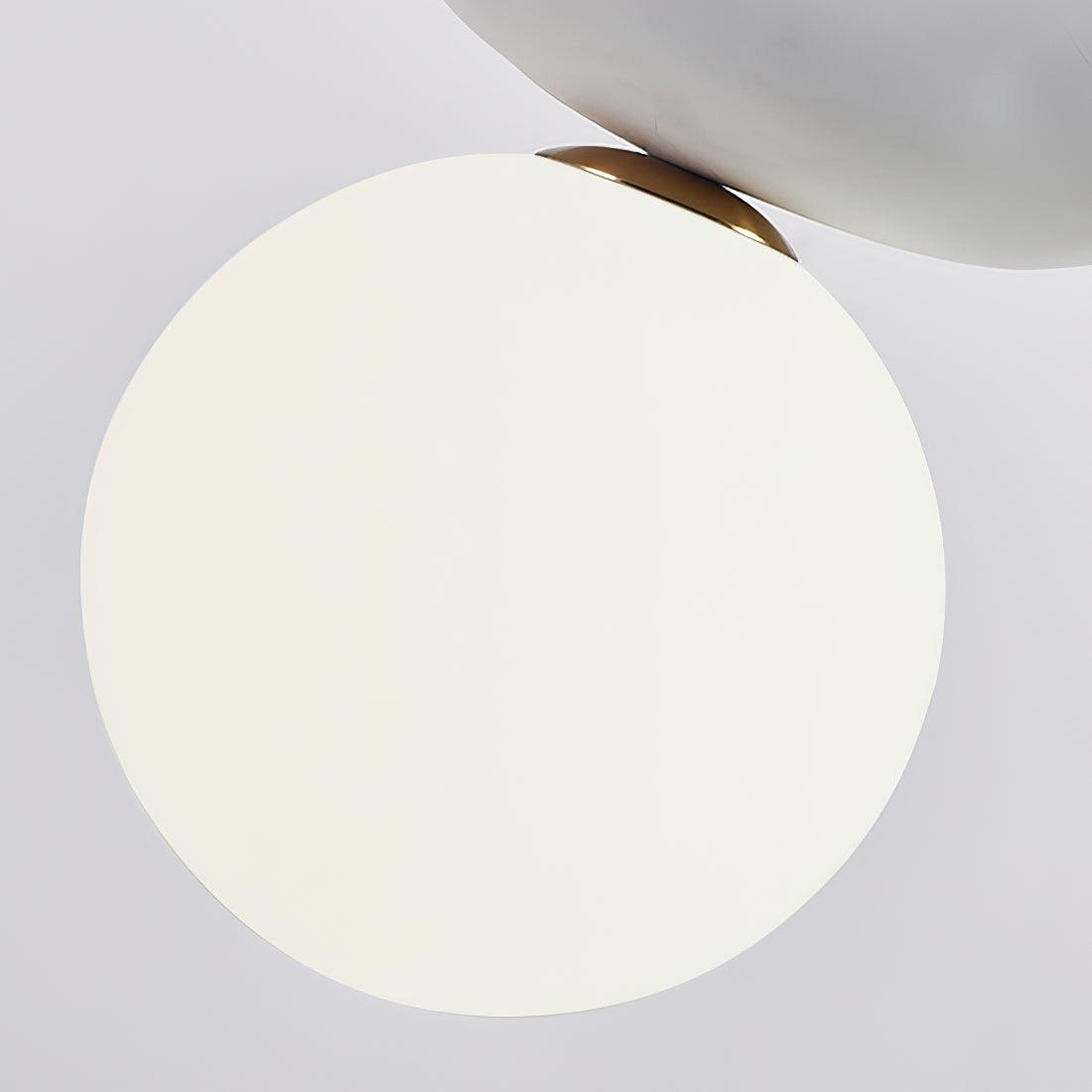 Modern Sculpted Resin and Glass Globe Pendant Lamp Contemporary Droplight Fixture