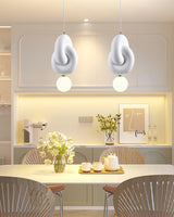 Modern Sculpted Resin and Glass Globe Pendant Lamp Contemporary Droplight Fixture
