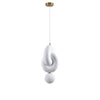 Modern Sculpted Resin and Glass Globe Pendant Lamp Contemporary Droplight Fixture