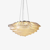 Modern Sculptural Cloud Pendant Light Stainless Steel Hanging Fixture for Living Room