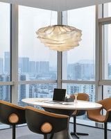 Modern Sculptural Cloud Pendant Light Stainless Steel Hanging Fixture for Living Room
