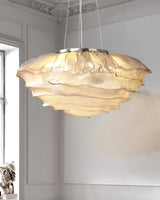 Modern Sculptural Cloud Pendant Light Stainless Steel Hanging Fixture for Living Room