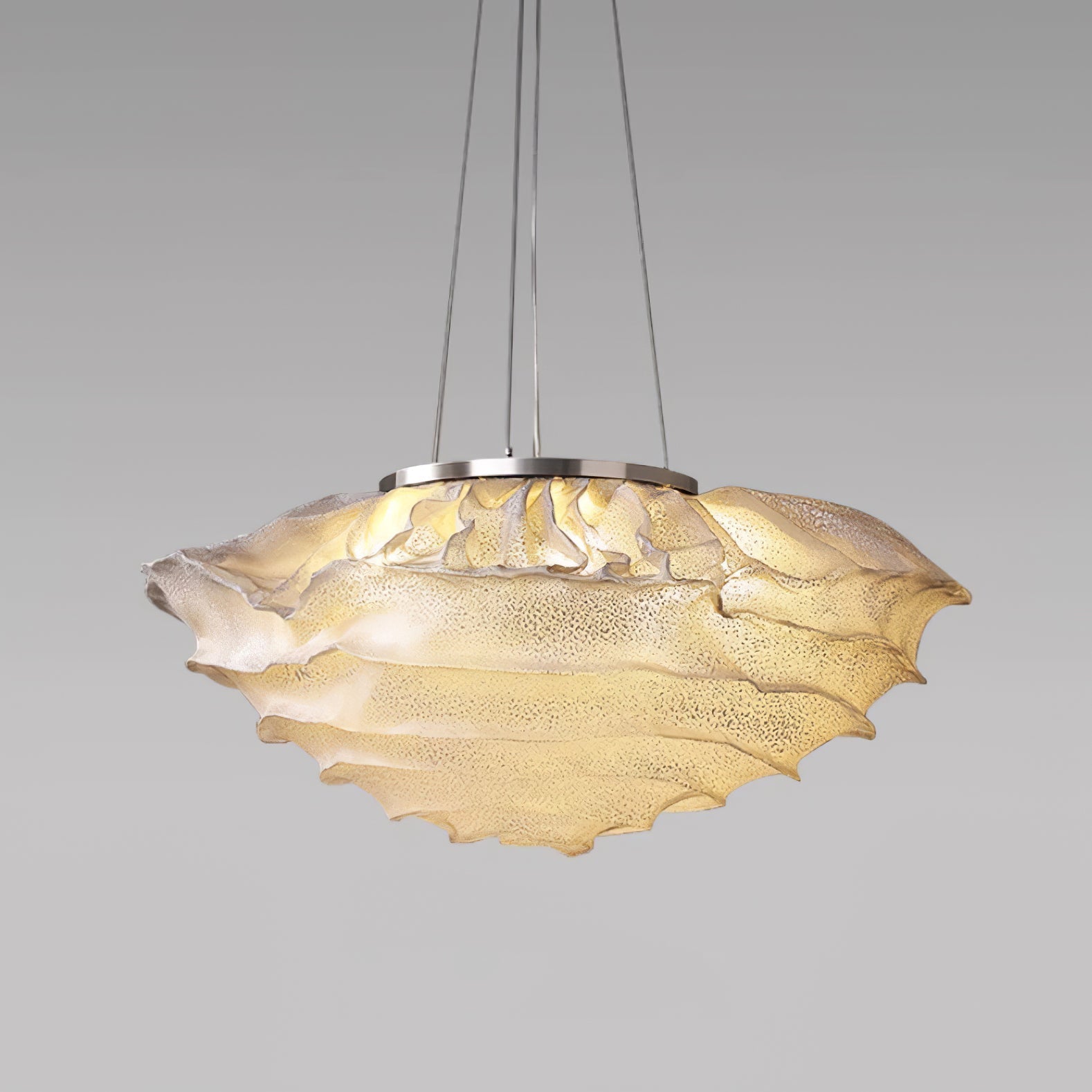 Modern Sculptural Cloud Pendant Light Stainless Steel Hanging Fixture for Living Room