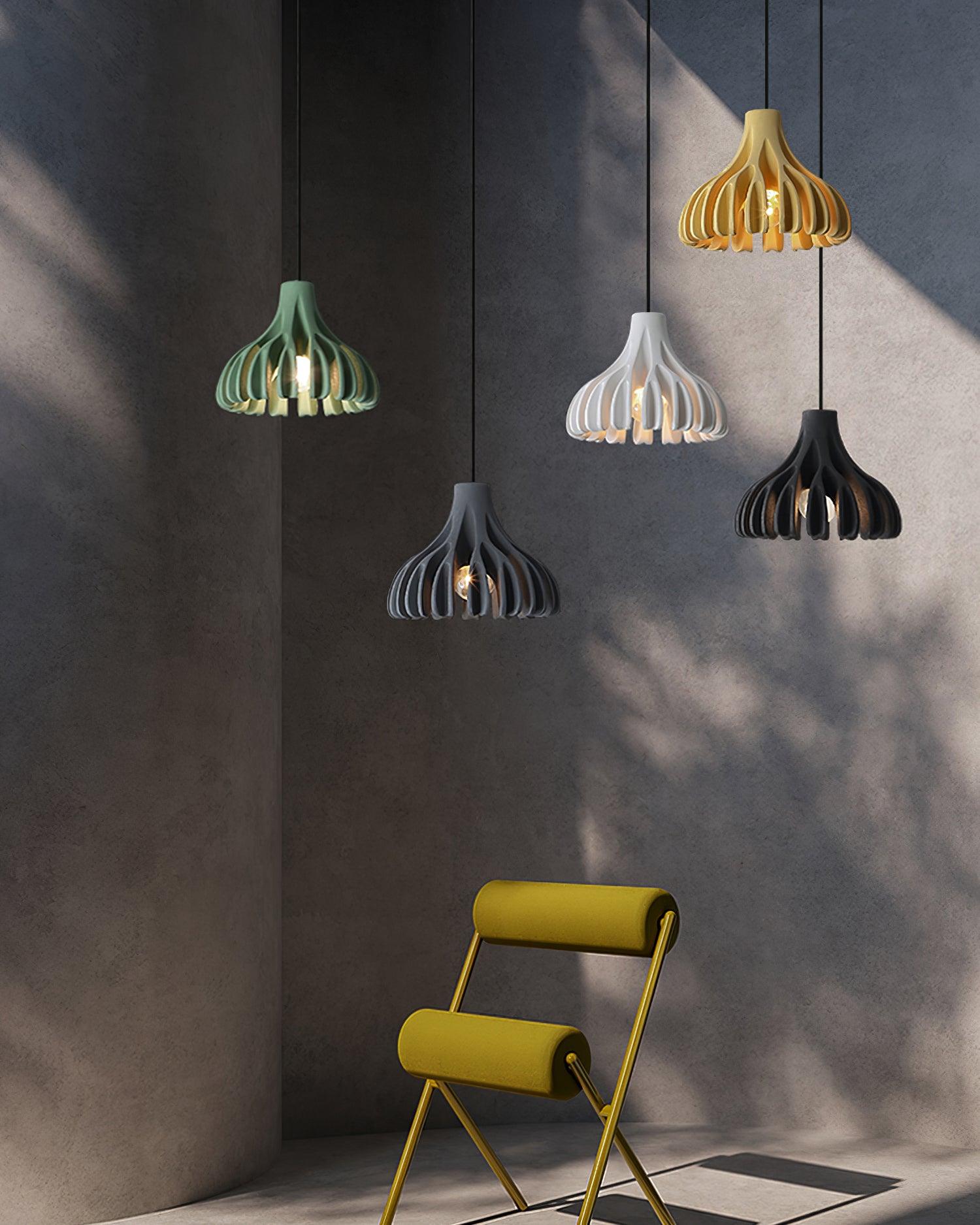 Modern Sculptural Coral Resin Pendant Light with Adjustable Cable for Home Decor
