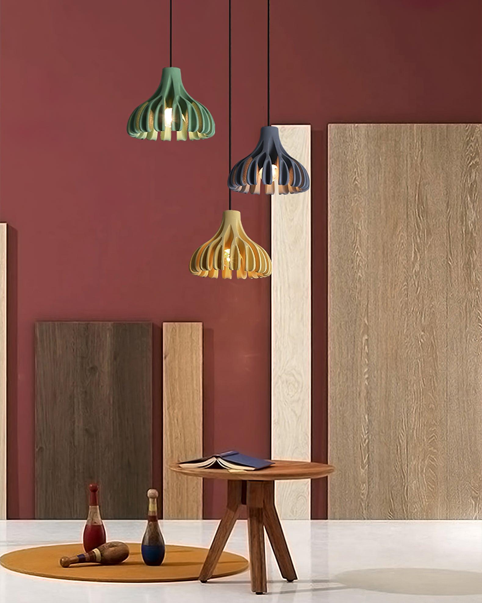 Modern Sculptural Coral Resin Pendant Light with Adjustable Cable for Home Decor