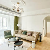 Modern Sculptural Glass Ribbed Chandelier Gold Mid Century Pendant Light for Dining Living Room