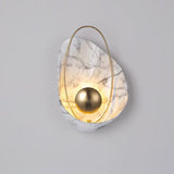Modern Sculptural Resin Pearl Sconce Wall Lamp Handcrafted Art Deco Lighting