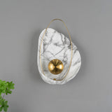 Modern Sculptural Resin Pearl Sconce Wall Lamp Handcrafted Art Deco Lighting