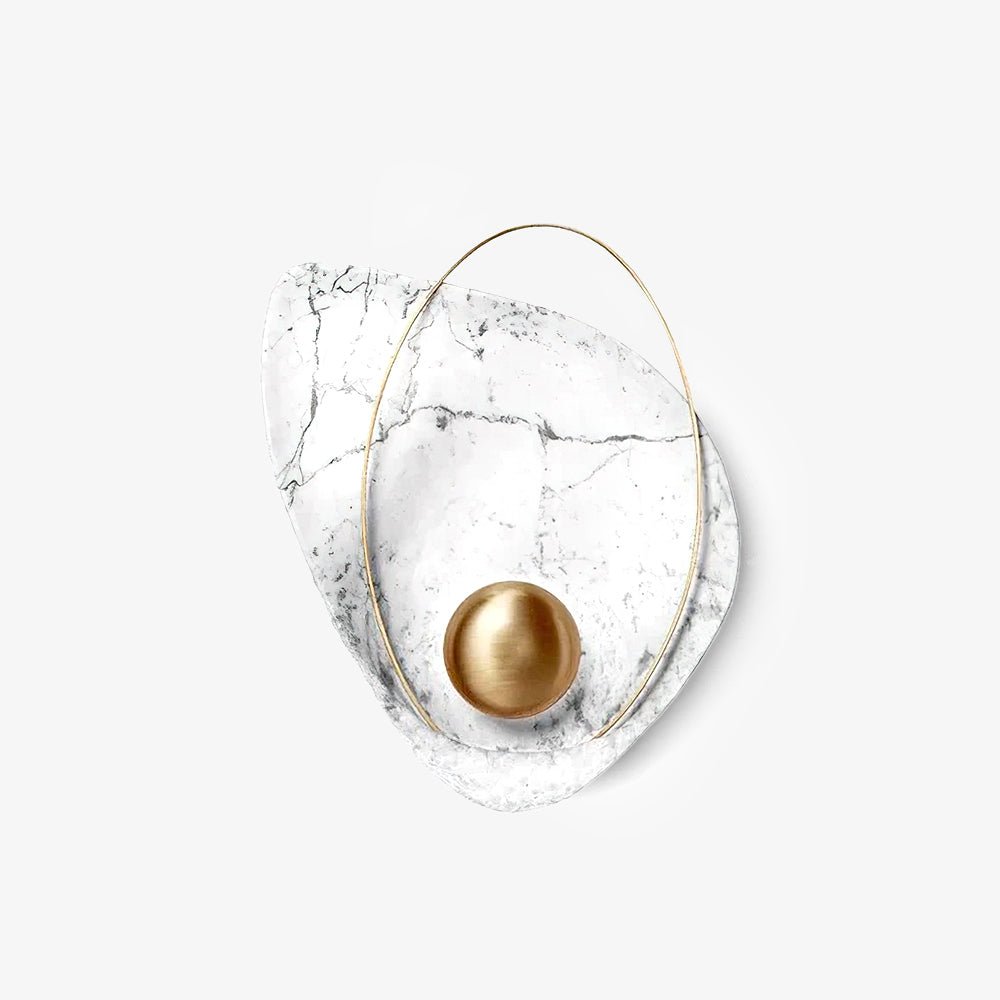 Modern Sculptural Resin Pearl Sconce Wall Lamp Handcrafted Art Deco Lighting