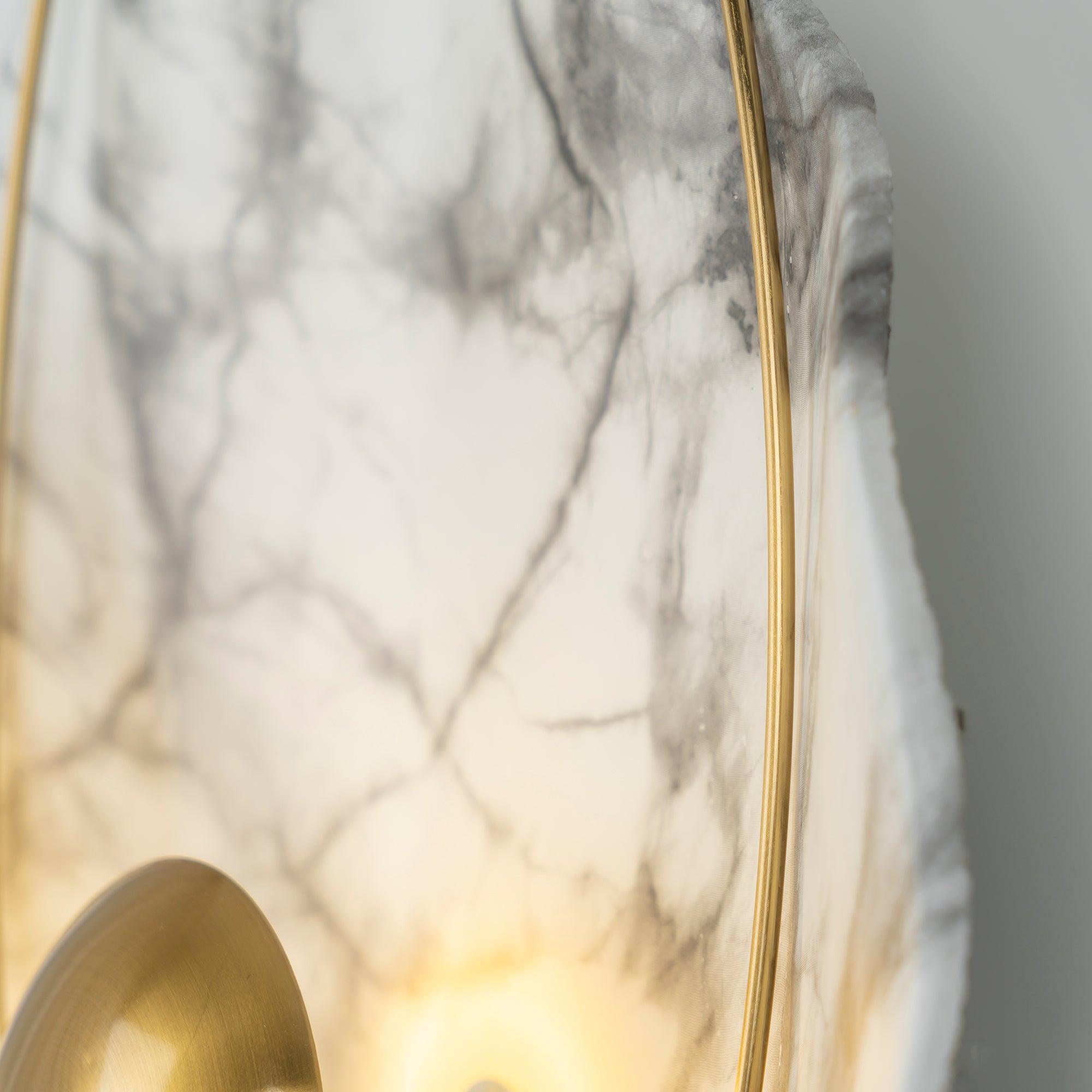 Modern Sculptural Resin Pearl Sconce Wall Lamp Handcrafted Art Deco Lighting