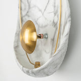 Modern Sculptural Resin Pearl Sconce Wall Lamp Handcrafted Art Deco Lighting