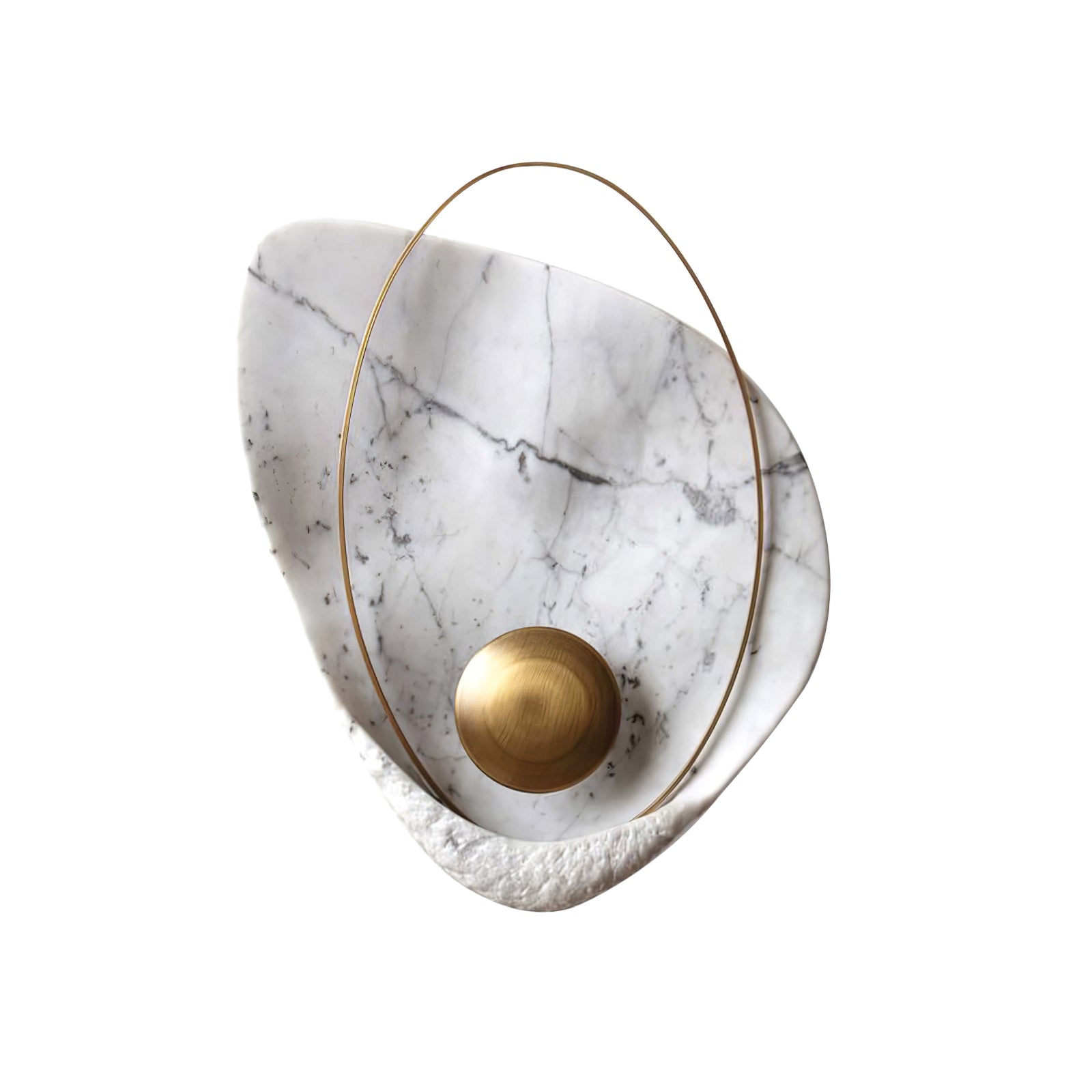 Modern Sculptural Resin Pearl Sconce Wall Lamp Handcrafted Art Deco Lighting