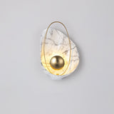Modern Sculptural Resin Pearl Sconce Wall Lamp Handcrafted Art Deco Lighting
