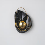 Modern Sculptural Resin Pearl Sconce Wall Lamp Handcrafted Art Deco Lighting