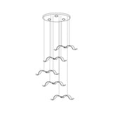 Modern Seagull Pendant Light Multi Head Glass Bird Chandelier for High Ceilings